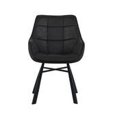 Lenny Eetkamerstoel - Antraciet Microfiber